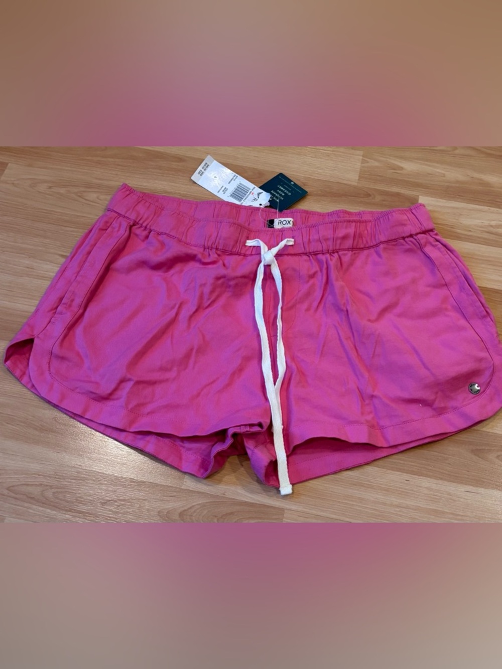 Roxy Pink Drawstring Shorts‎